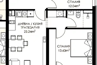 Тристаен апартамент в София, Люлин 9