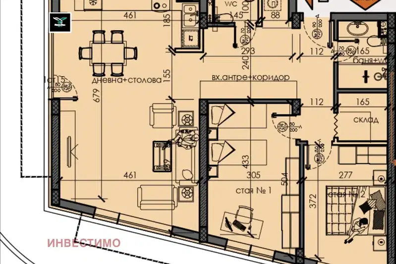 3-bedroom apartment in Sofiya, Gyrdova Glava