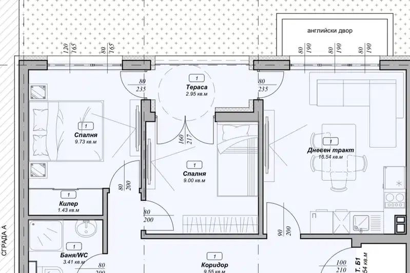 3-bedroom apartment in Varna, Pchelina