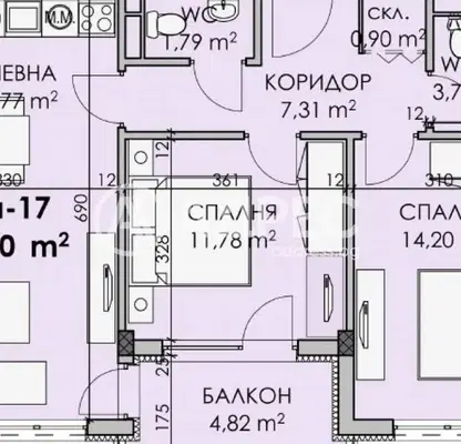 Снимка 3 — Тристаен апартамент в Бургас, Мадика