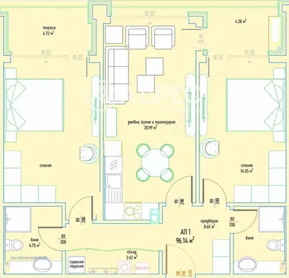 Photo 4 — 3-bedroom apartment in Sofiya, Malinova Dolina