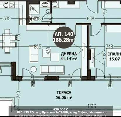Снимка 2 — Тристаен апартамент в София, Малинова долина