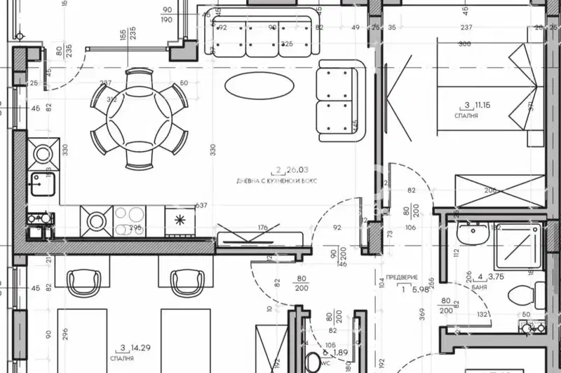 Three-room apartment in Malinova Dolina with Vitosha view