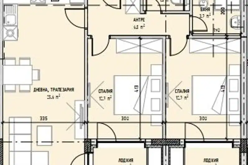 3-bedroom apartment in Sofiya, Malinova Dolina