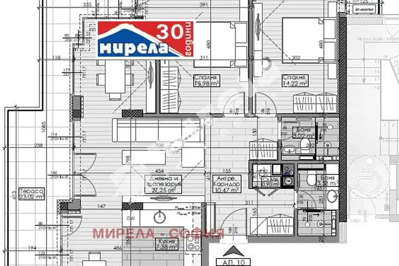 Тристаен апартамент в София, Манастирски ливади