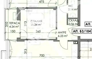 Тристаен апартамент в Бургас, Меден рудник - зона А