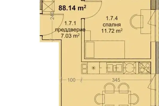 Тристаен апартамент в Младост 1 с тераса и функционално разпределение
