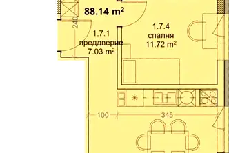 Тристаен апартамент във Варна, Младост 1