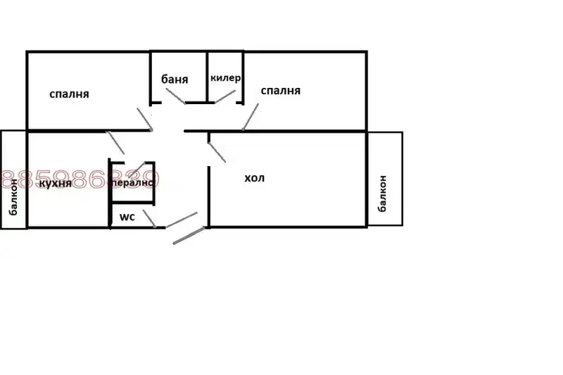 3-bedroom apartment in Sofiya, Mladost 2
