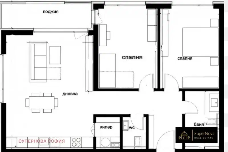 3-bedroom apartment in Sofiya, Mladost 4