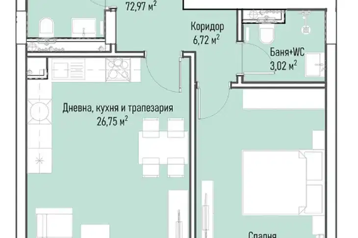 3-bedroom apartment in Sofiya, Mladost 4
