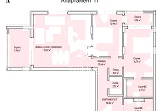 Тристаен апартамент в София, Младост 4