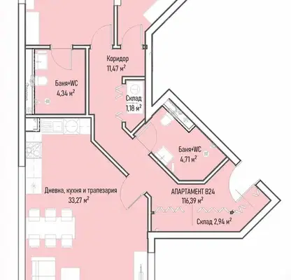 Photo 4 — Three-room apartment with two terraces in Mladost 4, Sofia