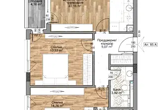 Тристаен апартамент в София, Младост 4
