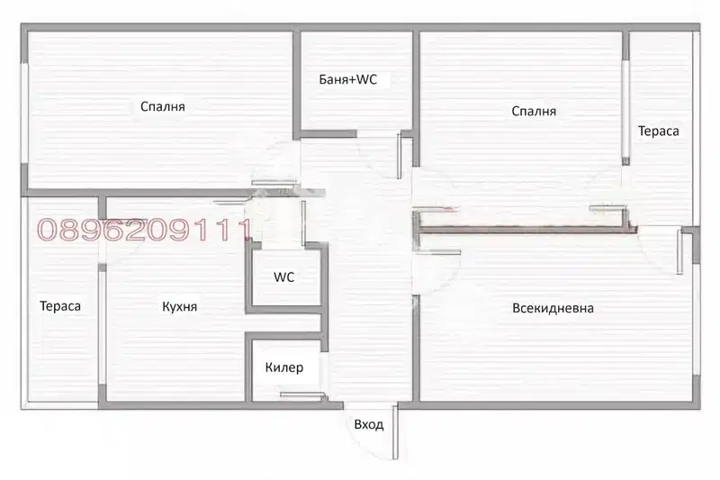 3-bedroom apartment in Pernik, Moshino