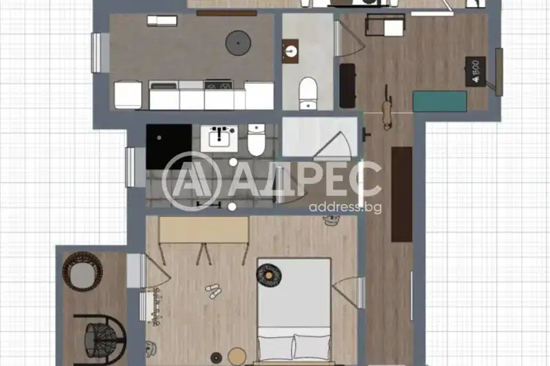 3-bedroom apartment in Sofiya, Nadejda 1