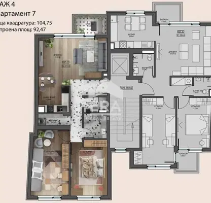 Снимка 3 — Тристаен апартамент в София, Надежда 2