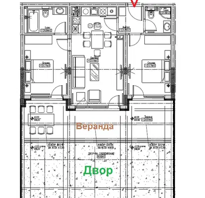 Снимка 2 — Тристаен апартамент с двор в Обеля, София
