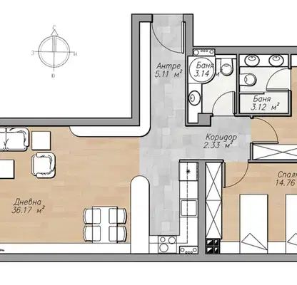 Photo 5 — 3-bedroom apartment in Sofiya, Oborishte