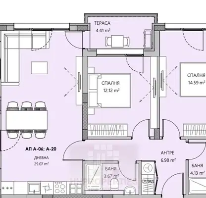 Снимка 3 — Тристаен апартамент в Пловдив, Остромила