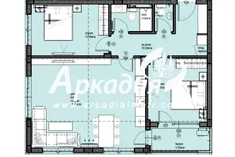 Тристаен апартамент с тераса в нова сграда в Остромила, Пловдив