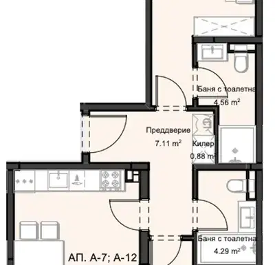 Снимка 3 — Тристаен апартамент в Пловдив, Остромила