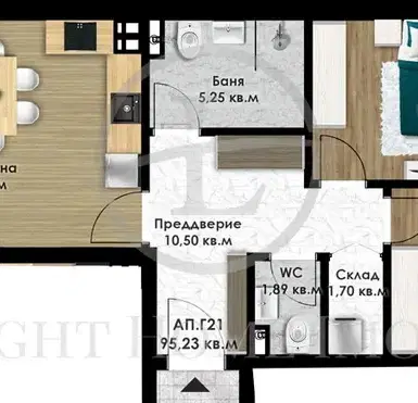 Снимка 5 — Тристаен апартамент в Пловдив, Остромила