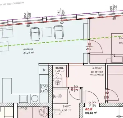 Снимка 4 — Тристаен апартамент в Пловдив, Остромила