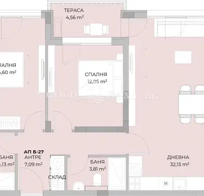 Снимка 3 — Тристайно жилище с тераса в нова сграда в Остромила, Пловдив