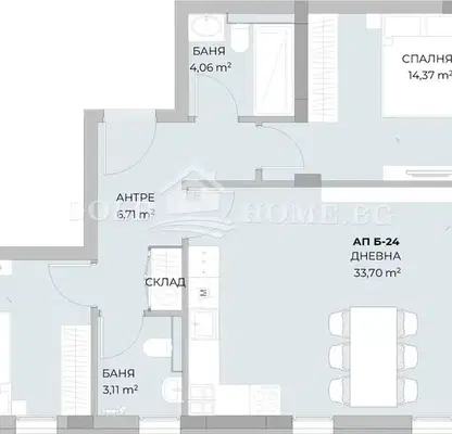 Снимка 4 — Тристайно жилище с тераса в нова сграда в Остромила, Пловдив