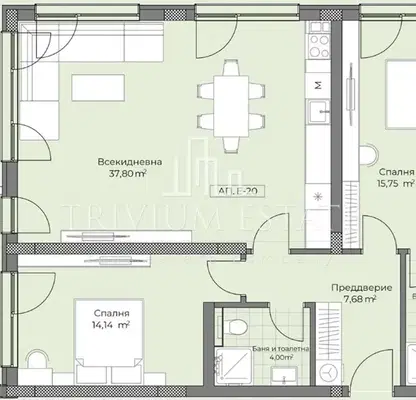 Снимка 4 — Тристаен апартамент с тераса в Остромила, Пловдив