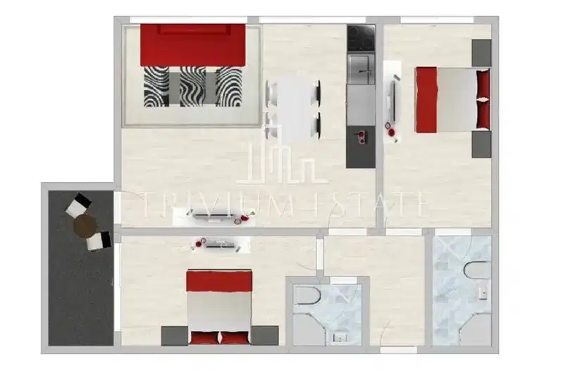 3-bedroom apartment in Plovdiv, Ostromila