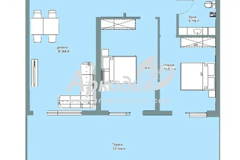 3-bedroom apartment in Plovdiv, Ostromila