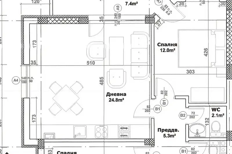3-bedroom apartment in Plovdiv, Ostromila
