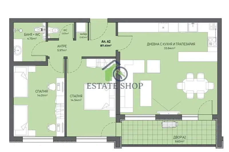 3-bedroom apartment in Plovdiv, Ostromila