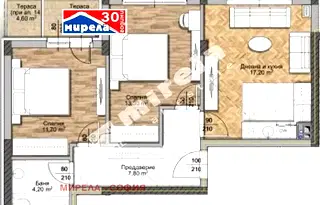 Тристаен апартамент в София, Овча купел 1