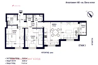 Тристаен апартамент в София, Овча купел