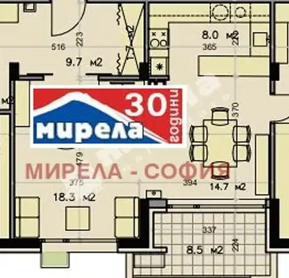 Снимка 2 — Тристаен апартамент в София, Овча купел
