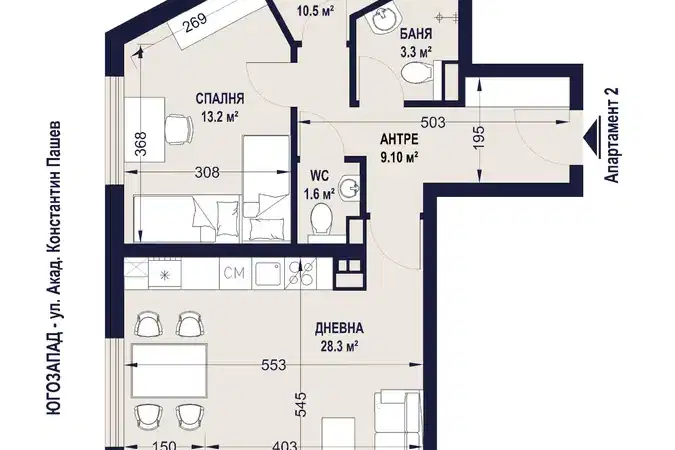3-bedroom apartment in Sofiya, Ovcha Kupel 2
