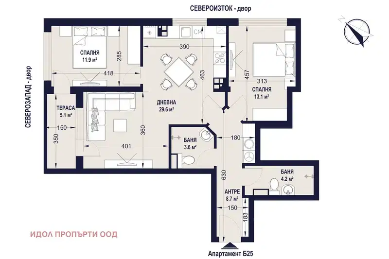 Тристаен апартамент в София, Овча купел 2