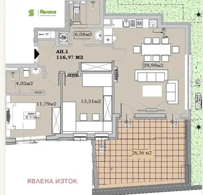 Снимка 3 — Тристаен апартамент в София, Подуяне