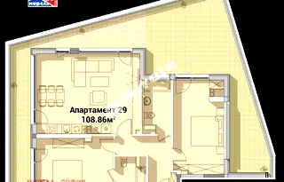 Тристаен апартамент с голяма тераса в Полигона, София