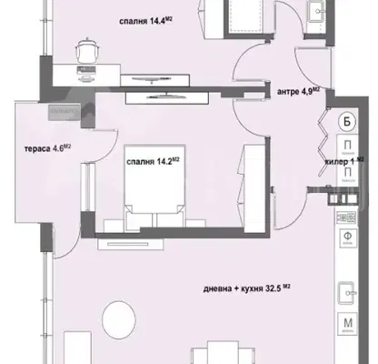 Снимка 2 — Тристаен апартамент в Стара Загора, Самара 3