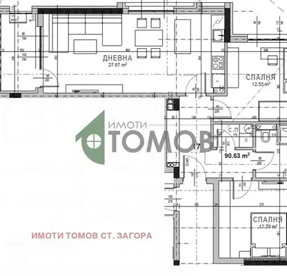 Снимка 5 — Тристаен апартамент в Стара Загора, Самара 3