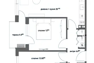 Тристаен апартамент в Стара Загора, Самара 3