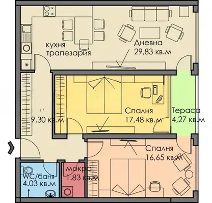 Снимка 4 — Тристаен апартамент в Бургас, Сарафово