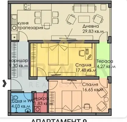 Снимка 2 — Тристаен апартамент в Бургас, Сарафово