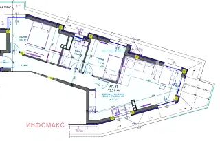 Тристаен апартамент в Бургас, Сарафово