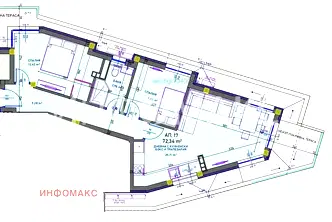 Тристаен апартамент в Бургас, Сарафово