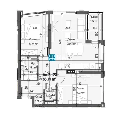 Снимка 4 — Тристаен апартамент в София, Сердика